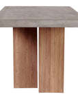 Lucca Teak and Concrete Counter Table - Slate Gray Outdoor Accent Table