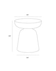 SUNPAN Lucida Concrete Outdoor Round End Table