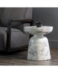 SUNPAN Lucida Concrete Outdoor Round End Table