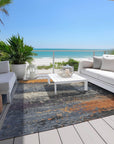 Addison Rugs Maeanor Blue Washable Indoor-Outdoor Rug