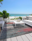 Maeanor Orange Washable Indoor-Outdoor Rug