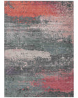 Maeanor Orange Washable Indoor-Outdoor Rug