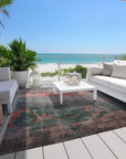 Addison Rugs Maeel Orange Washable Indoor-Outdoor Rug