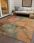 Addison Rugs Maeira Orange Washable Indoor-Outdoor Rug
