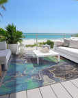 Maeon Blue Washable Indoor-Outdoor Rug