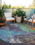 Addison Rugs Maeon Blue Washable Indoor-Outdoor Rug