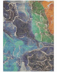 Maeon Blue Washable Indoor-Outdoor Rug