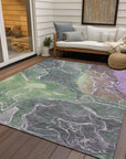 Addison Rugs Maeon Green Washable Indoor-Outdoor Rug