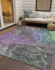 Addison Rugs Maeon Purple Washable Indoor-Outdoor Rug