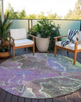 Addison Rugs Maeon Purple Washable Indoor-Outdoor Rug