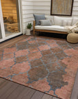Addison Rugs Maeoril Orange Washable Indoor-Outdoor Rug