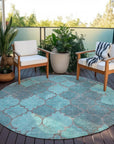 Addison Rugs Maeoril Teal Washable Indoor-Outdoor Rug