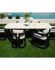 Sunset West Malibu Aluminum Framed Outdoor Dining Table