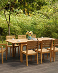 HiTeak Manorhouse Rectangular Extandable Outdoor Dining Table