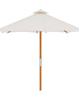 HiTeak Market 118-inch Diameter Teak Outdoor Umbrella White