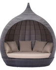 Martinique Beach Daybed Brown & Beige-Outdoor Daybeds-Zuo Modern-LOOMLAN