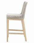 Mesh Outdoor Rope Counter Stool Wood-Outdoor Counter Stools-Essentials For Living-LOOMLAN
