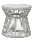 Sunset West Miami Carrara Marble Top Outdoor End Table