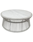 Sunset West Miami Marble And Rope Outdoor Coffee Table