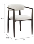 Zuo Modern Midori Olefin Fabric Outdoor Dining Chair