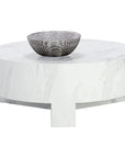 Mirella Coffee Table With White Marble-Outdoor Coffee Tables-SUNPAN-LOOMLAN