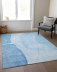 Addison Rugs Modern Blue Washable Indoor-Outdoor Rug