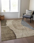 Addison Rugs Modern Brown Washable Indoor-Outdoor Rug