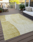 Addison Rugs Modern Gold Washable Indoor-Outdoor Rug
