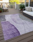 Addison Rugs Modern Purple Washable Indoor-Outdoor Rug