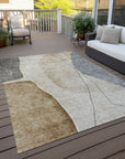 Addison Rugs Modern Taupe Washable Indoor-Outdoor Rug