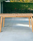 Modurn Rectangular Teak Outdoor Dining Table-Outdoor Dining Tables-HiTeak-LOOMLAN