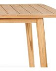 Modurn Rectangular Teak Outdoor Dining Table-Outdoor Dining Tables-HiTeak-LOOMLAN