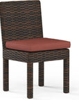 Sunset West Montecito Sunbrella Armless Outdoor Dining Chair 2PC