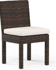 Sunset West Montecito Sunbrella Armless Outdoor Dining Chair 2PC