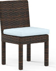 Sunset West Montecito Sunbrella Armless Outdoor Dining Chair 2PC
