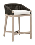 Montecito Rope Outdoor Counter Stool-Outdoor Counter Stools-Essentials For Living-Dark Brown-LOOMLAN