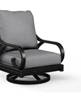 Monterey Sunbrella Swivel Outdoor Rocker-Outdoor Accent Chairs-Sunset West-Canvas Granite-LOOMLAN