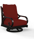 Monterey Sunbrella Swivel Outdoor Rocker-Outdoor Accent Chairs-Sunset West-Canvas Henna-LOOMLAN