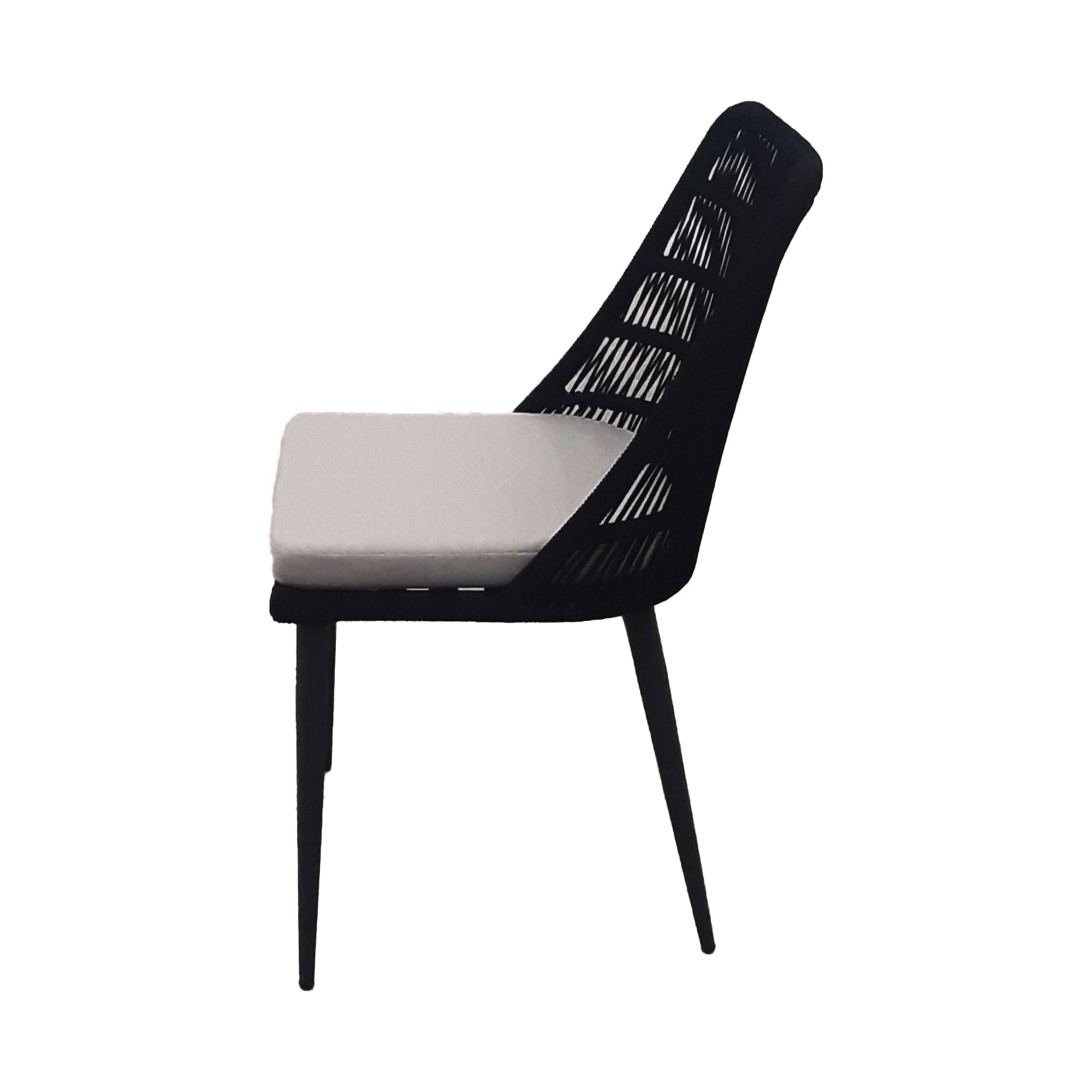 Naples Grey Fabric Outdoor Dining Chair 2PC-Outdoor Dining Chairs-LH Imports-LOOMLAN