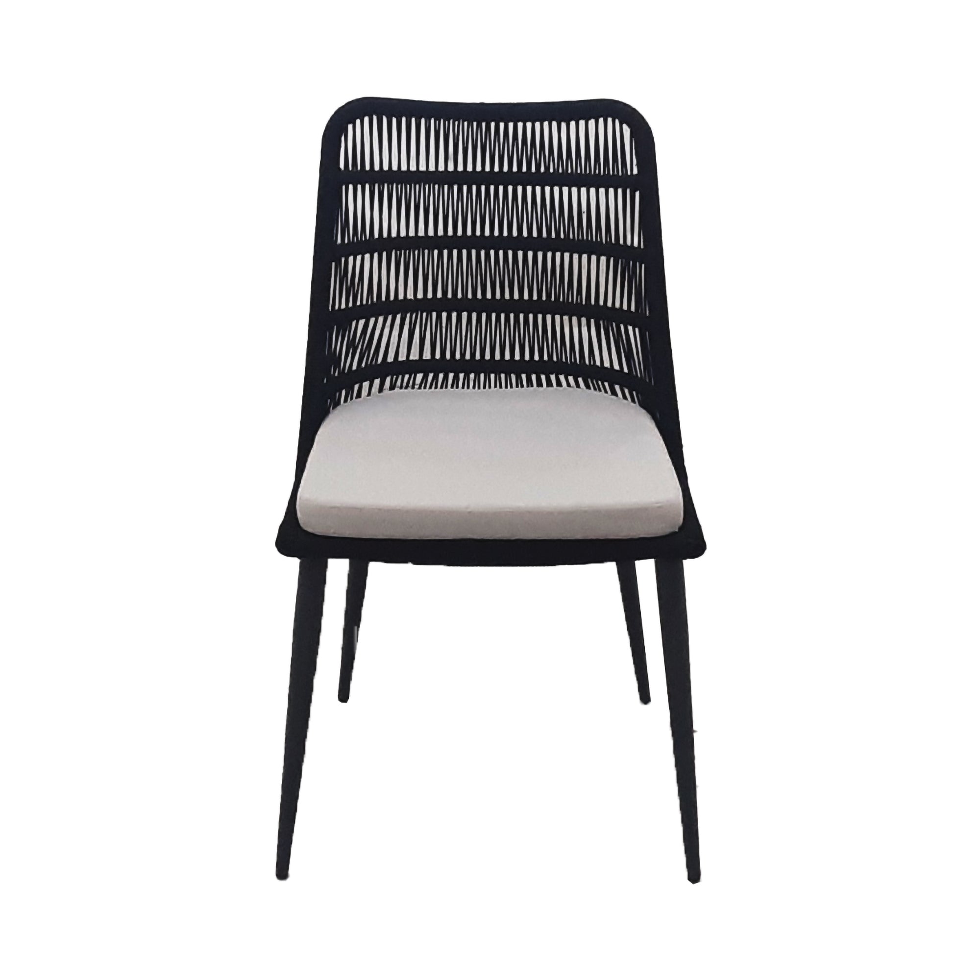 Naples Grey Fabric Outdoor Dining Chair 2PC-Outdoor Dining Chairs-LH Imports-LOOMLAN