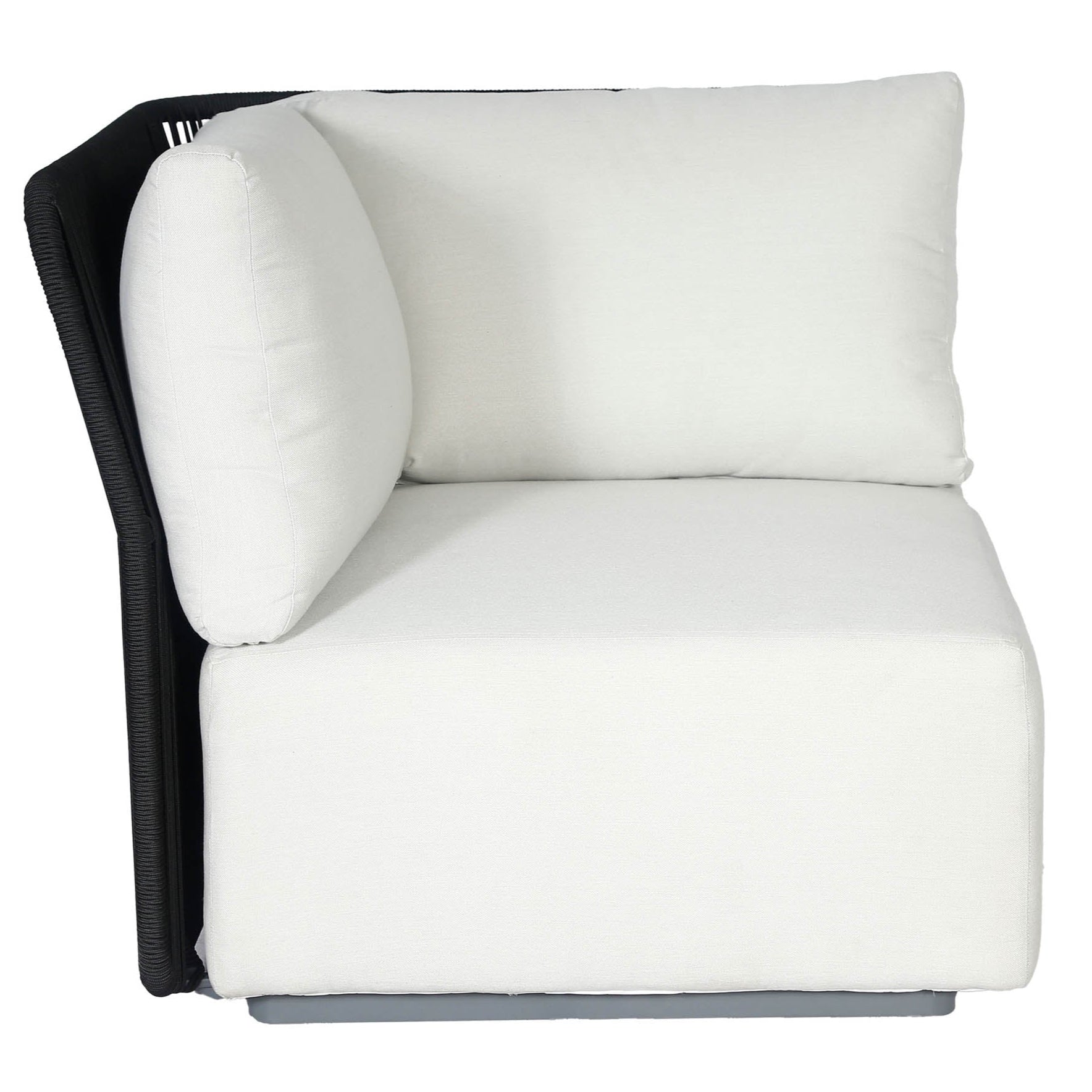 Naples White Fabric Outdoor Modular Corner