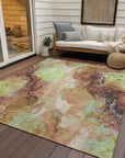Addison Rugs Naelain Brown Washable Indoor-Outdoor Rug