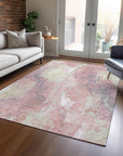 Addison Rugs Naelain Pink Washable Indoor-Outdoor Rug