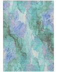 Addison Rugs Naelain Teal Washable Indoor-Outdoor Rug