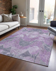 Addison Rugs Naelara Purple Washable Indoor-Outdoor Rug