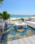 Addison Rugs Naelara Teal Washable Indoor-Outdoor Rug