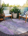 Addison Rugs Naelien Purple Washable Indoor-Outdoor Rug