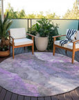 Addison Rugs Naelien Purple Washable Indoor-Outdoor Rug