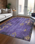Addison Rugs Naelion Purple Washable Indoor-Outdoor Rug