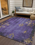 Addison Rugs Naelion Purple Washable Indoor-Outdoor Rug
